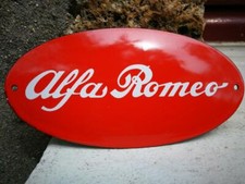 Plaque émaillée ALFA ROMEO Enamel Sign no Lancia Fiat Abarth Maserati Ferrari
