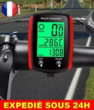 ✅ Ordinateur Vélo Filaire Ecran LCD Compteur Vitesse Accessoires Eclairage VTT