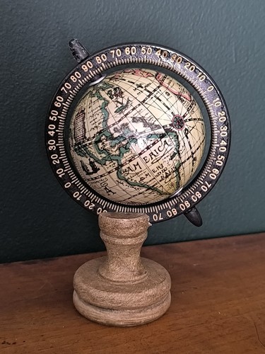 Mappemonde sur pied bois - sur,