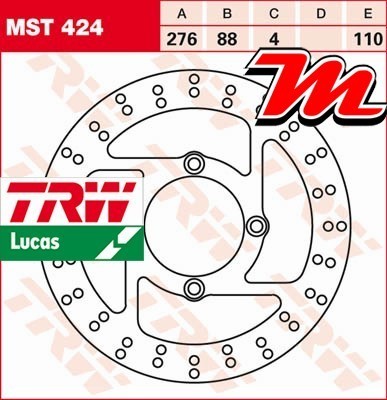 Disque frein avant trw - disque,
