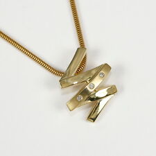 Moderne Pendentif En 585 or Jaune Mat Et Brillant 14 Carat Brillant 0,03 Carats