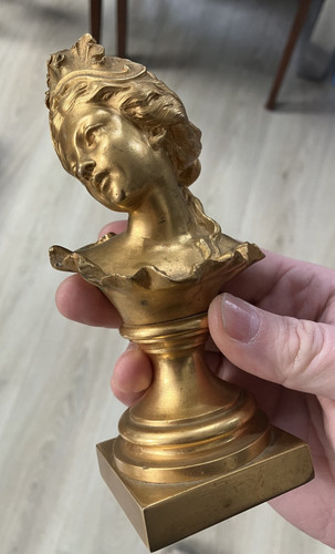 Superbe buste sur socle - socle, bronze