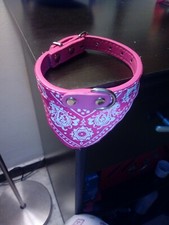 COLLIER BANDANA FUSHIA POUR