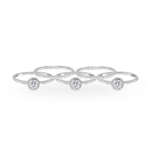 Ensemble zircone perle - de,