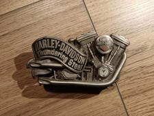 Ancienne boucle de ceinture, Harley Davidson, Thundering Steel, 1991