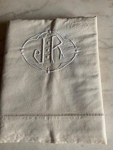 Drap ancien monogramme - ancien,