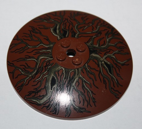 Lego round brown dish - lego, 8x8