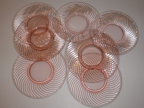 Vintage hocking spiral - set, 7