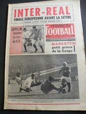 FRANCE FOOTBALL N°1092 DU 14 FEVRIER 1967-INTER REAL-MARGOTTIN-CAPPELLINI
