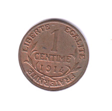 France centime 1914 bu - france,