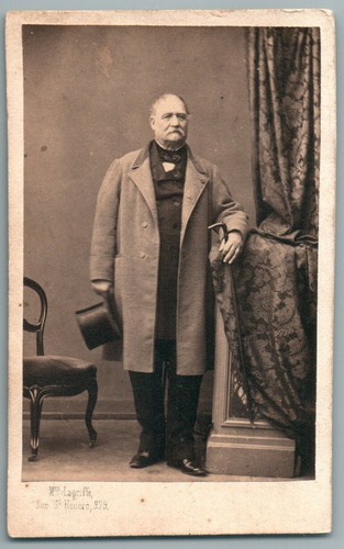 Cdv 1860 homme âge - 1860's, mur