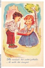ASKP6-0292-FANTAISIE - Elle vendait des cartes postales - et aussi des crayons