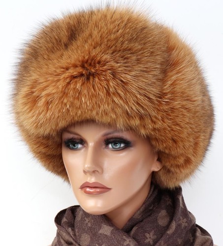 Fourrure bonnet renard bleu - fourrure,