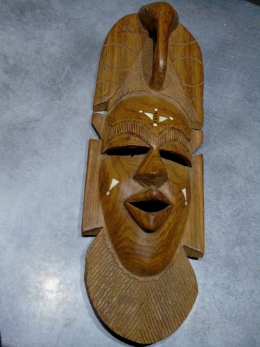 Sculpture masque africain - masque,