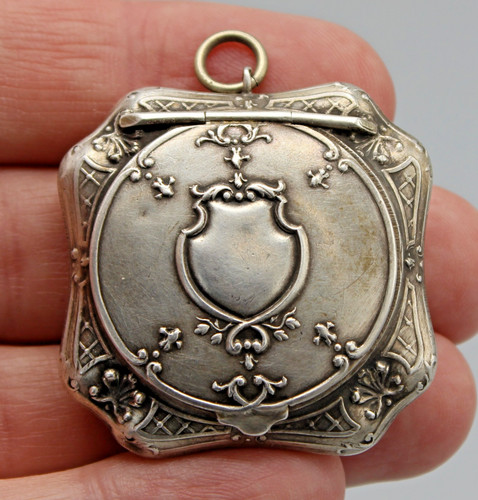 Ancien poudrier pendentif - ancien,