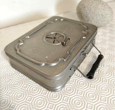 ancienne chaufferette en laiton GIRODON VILLEURBANNE vintage