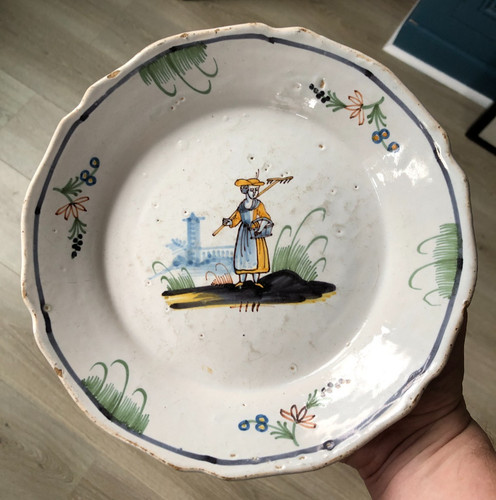 Ancienne assiette faience - ancienne,
