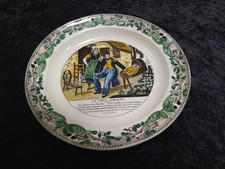 Assiette parlante polychrome
