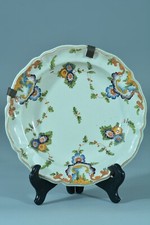 Rare lot de 4 assiettes anciennes en faïence Bassano  Italie 18ème 