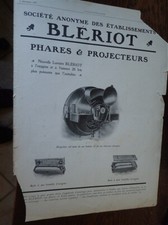PHARES et PROJECTEURS BLERIOT publicité papier ILLUSTRATION 1905