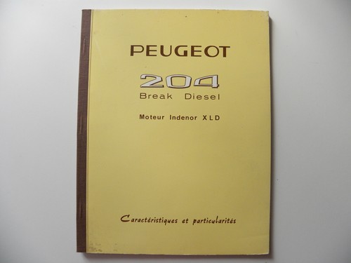 Manuel atelier peugeot 204 - d'atelier,