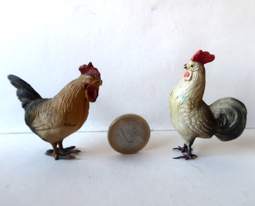 Coq poule celluloid - poule, 2
