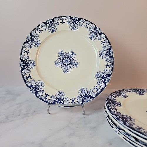Assiettes plates décor rouen - assiettes,