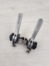 Leviers & manettes de vitesse Huret aluminium / acier vélo vintage France 1970s