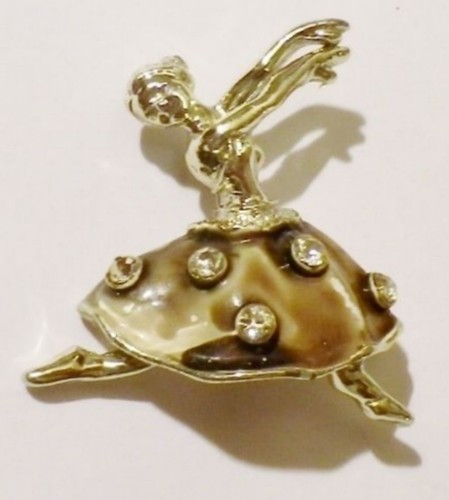 Broche bijou vintage couleur - broche,