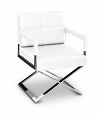 Fauteuil De Luxe En Cuir Blanc