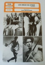 CARTE FICHE CINEMA 1938 LES