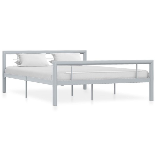 Cadre lit gris blanc - cadre,