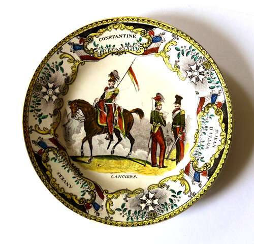 Vers 1830 creil - vers, assiette