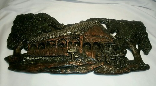 Chalkware country scene - ☆,