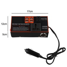 Adaptateur Onduleur de Puissance 1500W Convertisseur 12v/24V vers DC 110V/220V C