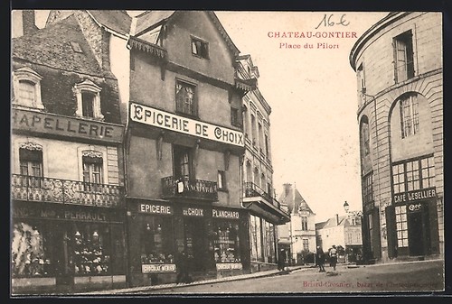 Cpa chateau gontier place - chateau-gontier,,