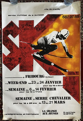 Affiche originale ski à - originale,