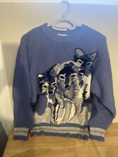 Pull En Laine Angora Montagne Hiver Ski Phildar Chiens Traîneau Husky Taille M