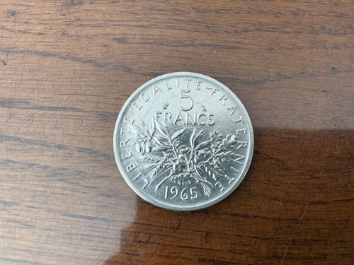 Pièce 5frs argent 1965 - en,