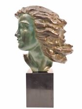 BUSTE DE FEMME EN BRONZE ALEXANDRE KELETY ETLING PARIS STYLE ART DECO
