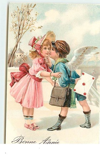 Carte gaufrée bonne année - gaufrée,