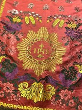 Exceptionnel Voile de Lutrin & 1ère Moitié du XIX ème Siècle & Soie & Liturgie 