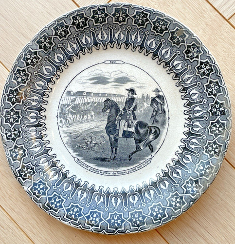Assiette parlante faïence - , de