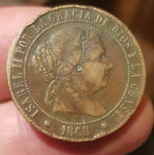 Une monnaie d'Espagne 2 1/2 Centesimo 1868  Etat TB Envois  groupé possible