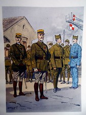 Maurice TOUSSAINT-Service Militaire des Chemins de Fer-lithographie 1935