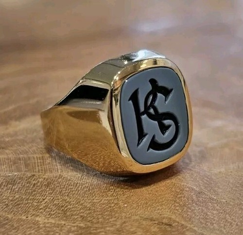 Bague chevalière jaune 585 - or,