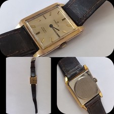 Montre Mécanique Precis 17 Rubis Incabloc Plaqué Or 23,3 g à Réviser 