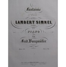 BURGMÜLLER Frédéric Fantaisie et Valse op 86 Piano ca1845