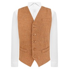 Gilet En Laine Tissée Marron