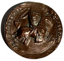 Médaille Monnaie de Paris Médieval Sceau Gaston II de Foix Marguerite Béarn XIVe